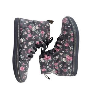 Dr. Martens Hackney English Rose Floral Canvas Boots - Women's Size 6 (UK 4)